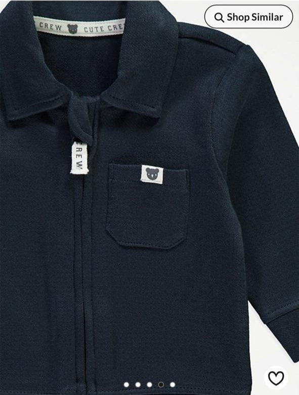 George Navy Bear Zip up Jacket With Trouser Set