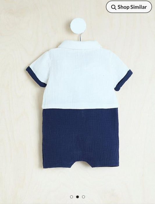 George Buttoned Romper