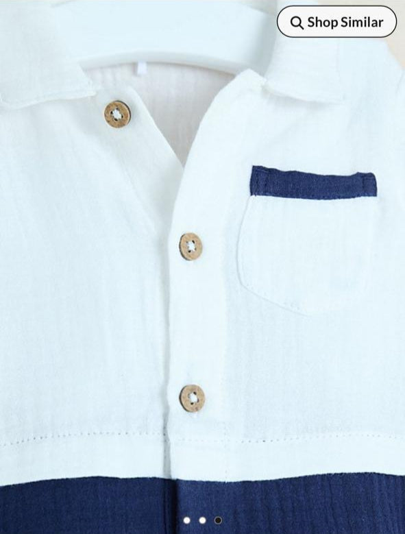 George Buttoned Romper