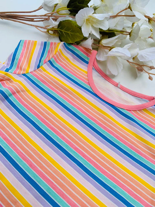 George Colourful Stripes Shirt & Short Set