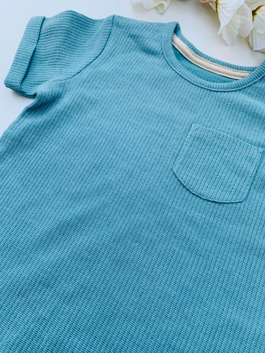 George Ribbed Shirt & Shorts Set