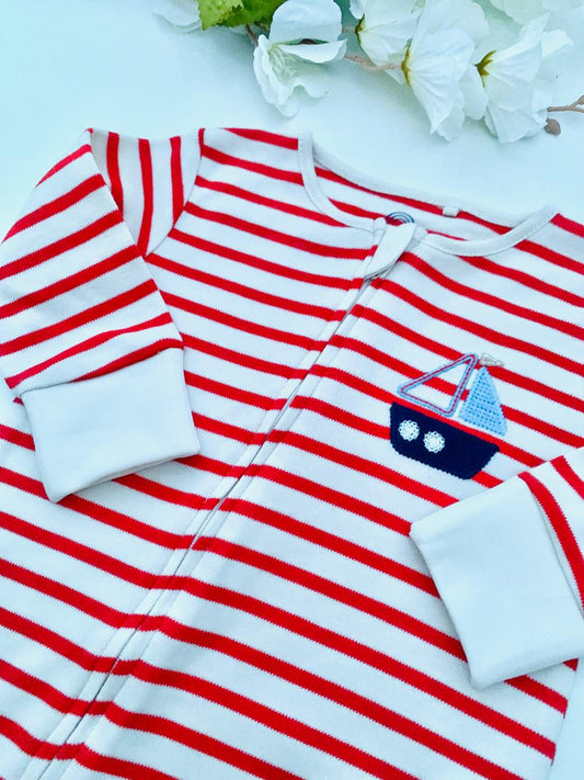 Next Embroided Boat Sleepsuit