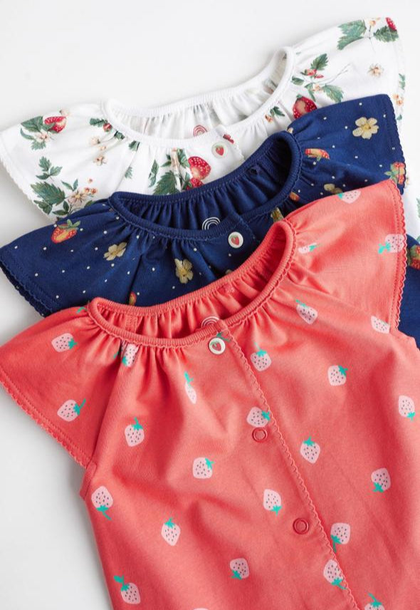 Next Red Strawberry Print Romper