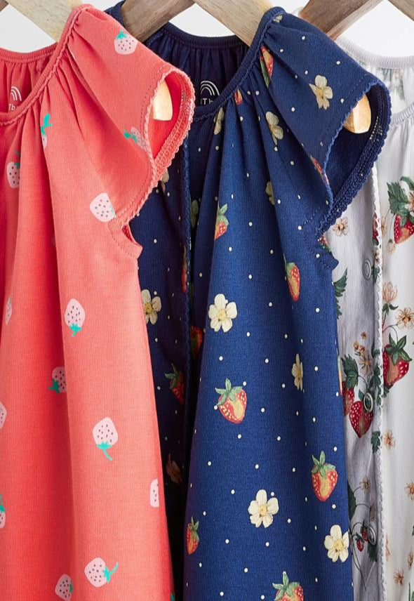 Next Red Strawberry Print Romper