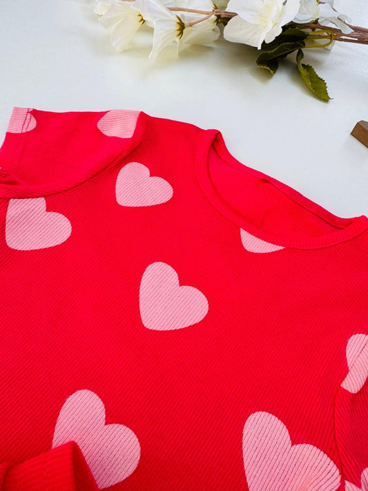 George Printed Hearts Shirt & Shorts Set