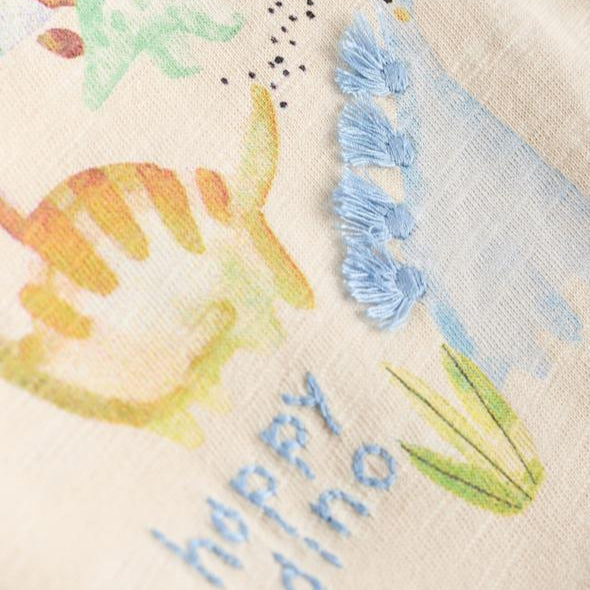 Next Embroidered “Happy Dino”Romper