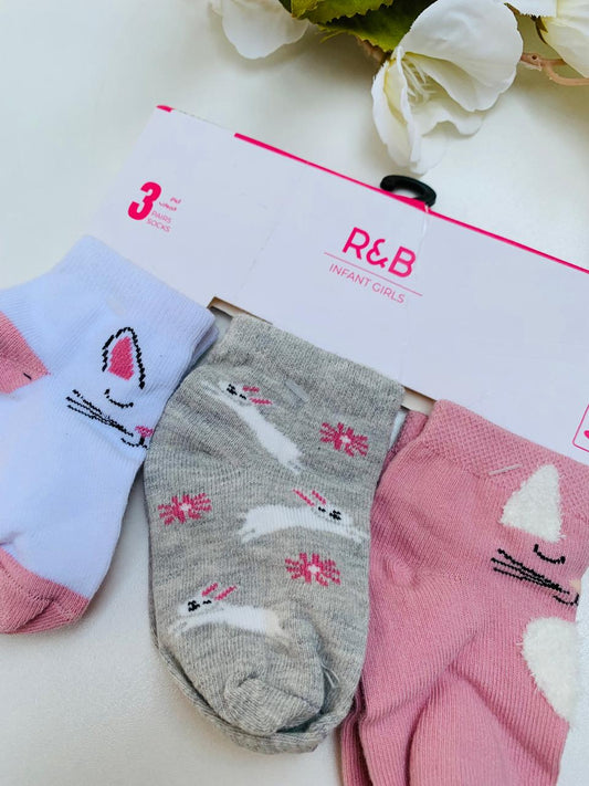 R&B Pack of 3 Socks