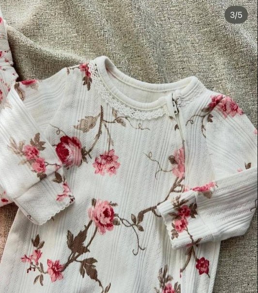 George Double Zipped Floral Sleepsuit