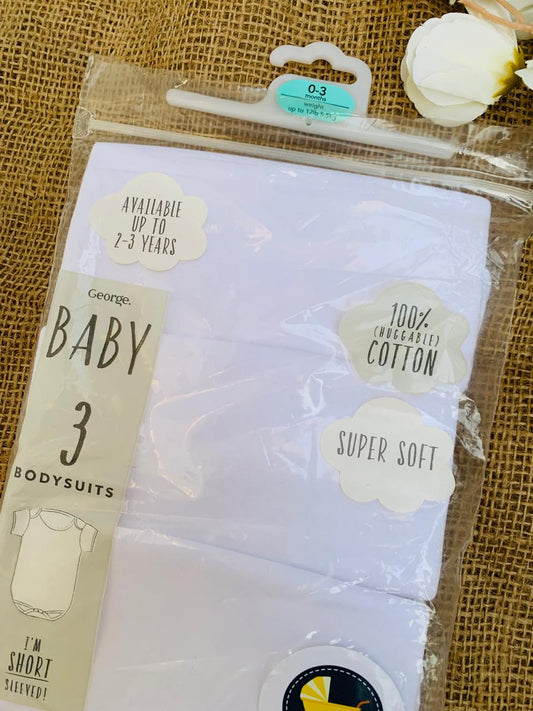 George Pack Of 3 Halfsleeves Bodysuits