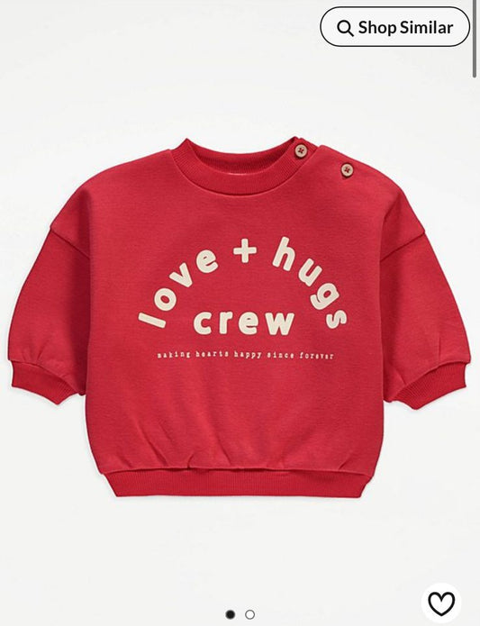 George "Love+ Hugs Crew" Sweatshirt