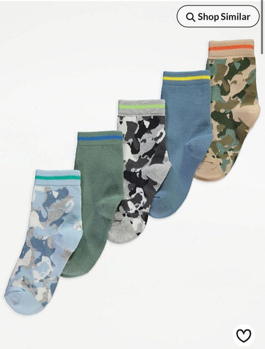George Pack of 5 Dino Socks
