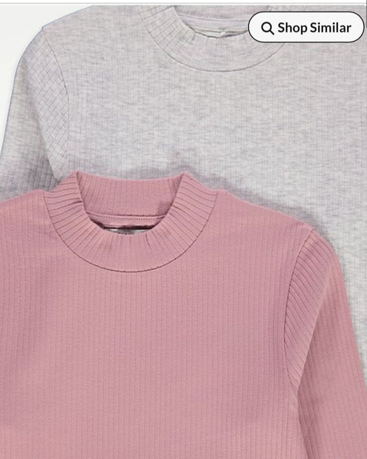 George Pack of 2 Ribbed Shirts