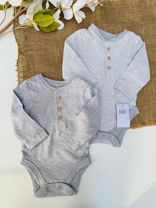 George Pack of 2 Buttoned Bodyshirts