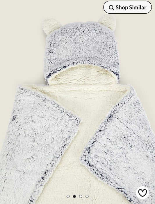 George Hooded Sherpa Blanket