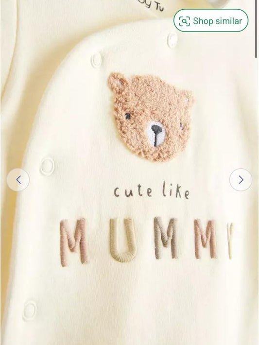 Tu Clothing Embroidered “Cute like Mummy “ Romper
