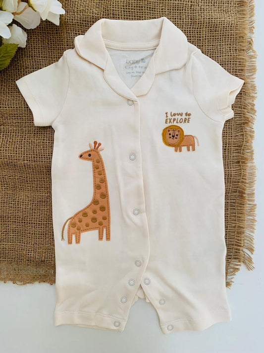 Tu Clothing Appliquéd “I love to Explore” Romper