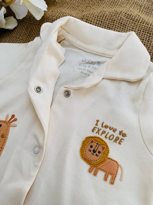 Tu Clothing Appliquéd “I love to Explore” Romper