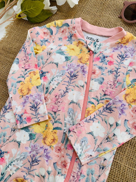 Tu Clothing Ribbed Floral Sleepsuit