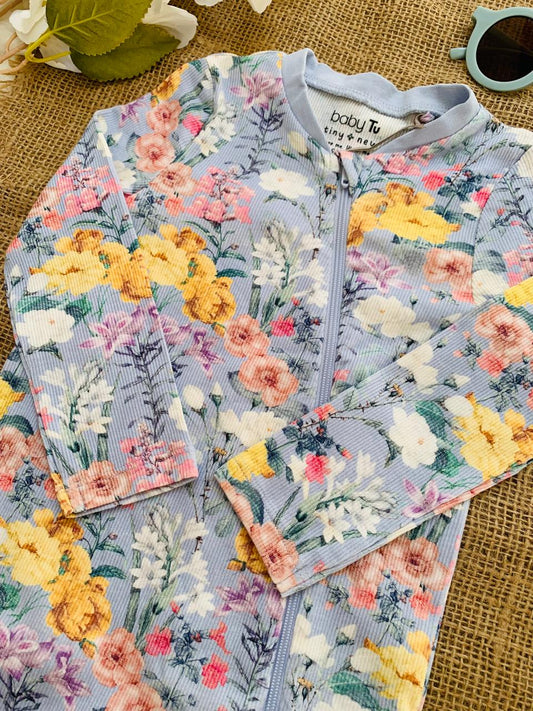 Tu Clothing Ribbed Floral Sleepsuit