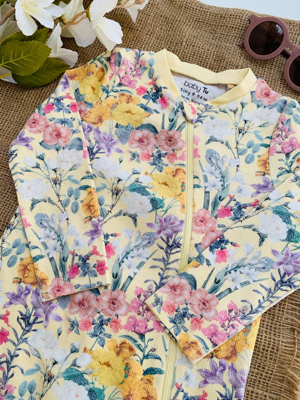 Tu Clothing Ribbed Floral Sleepsuit