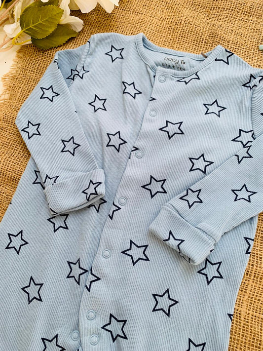 TU Clothing Stars print Sleepsuit