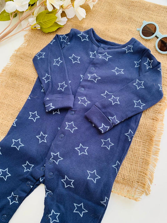 TU Clothing Stars print Sleepsuit