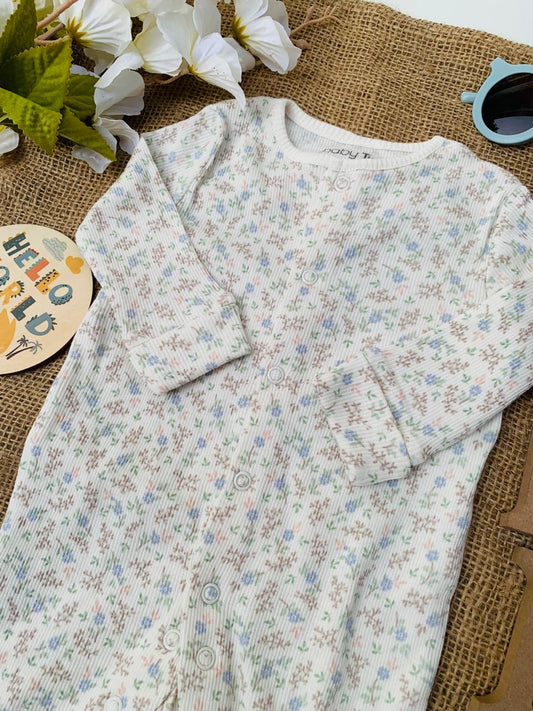 Tu Clothing Ribbed Small Flowers Sleepsuit