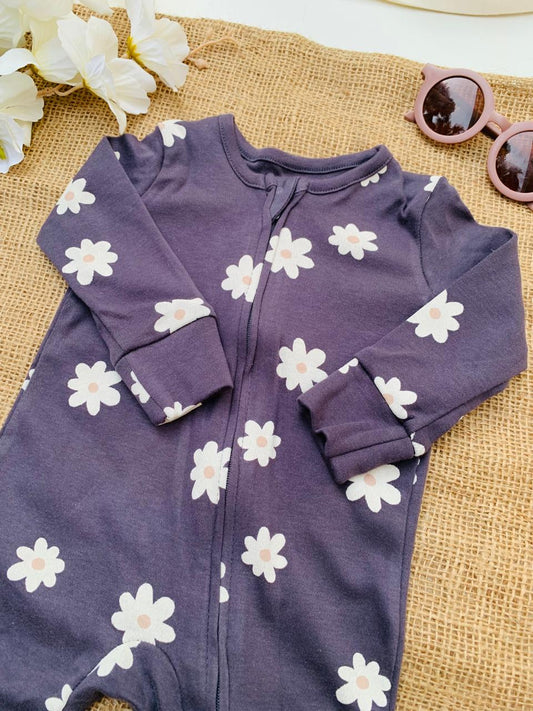 George Floral Zipped Sleepsuit