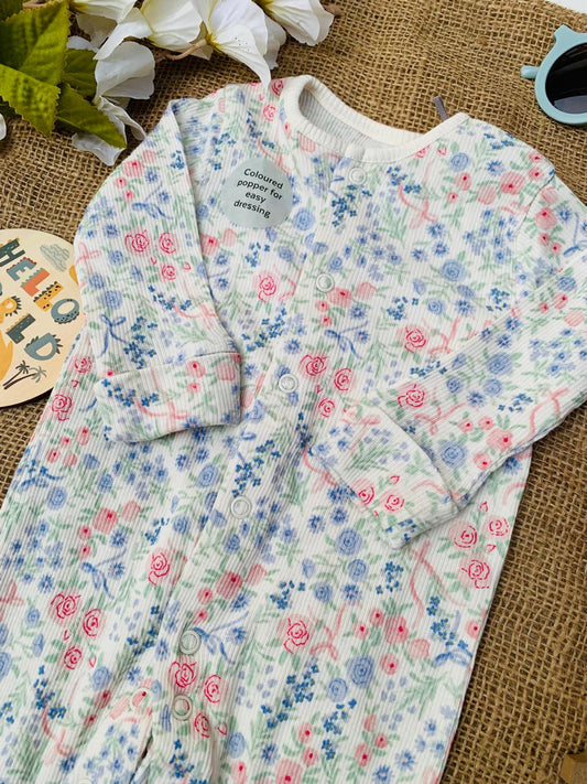 Tu Clothing Ribbed Floral Sleepsuit