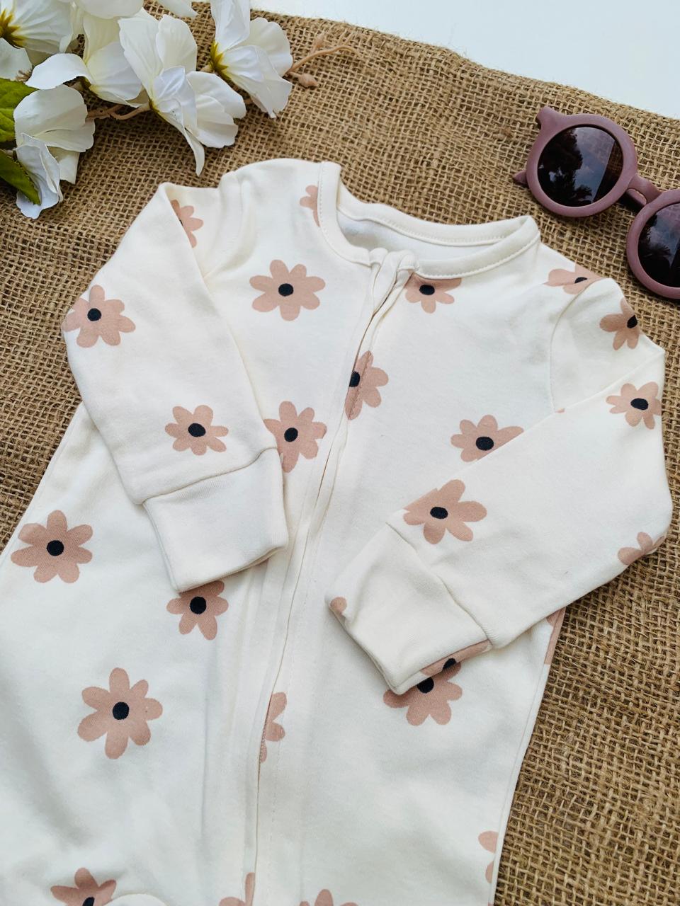 George Floral Zipped Sleepsuit