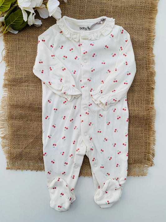 Tu Clothing Cherries Print Sleepsuit