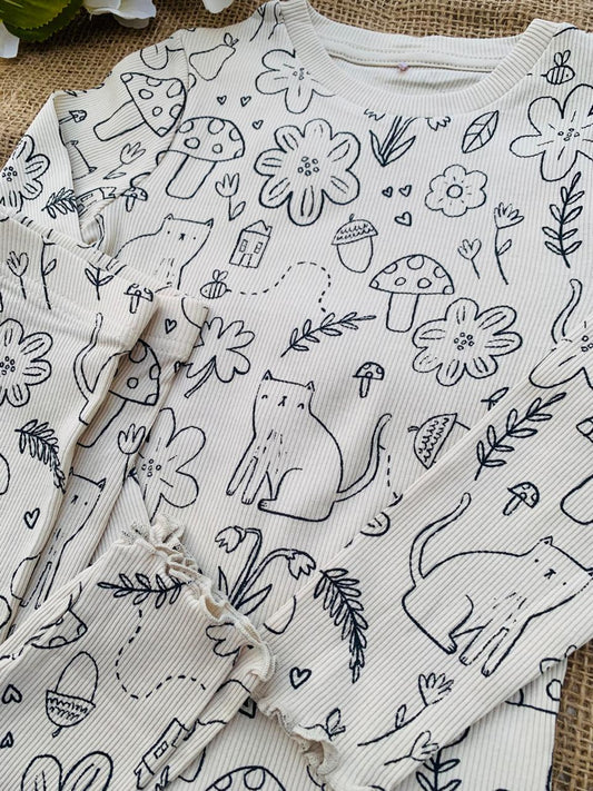 George Ribbed Shirt & Trouser set