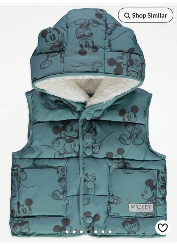 George Mickey Mouse Sweatshirt & Cargo Pants with Puffer Jacket