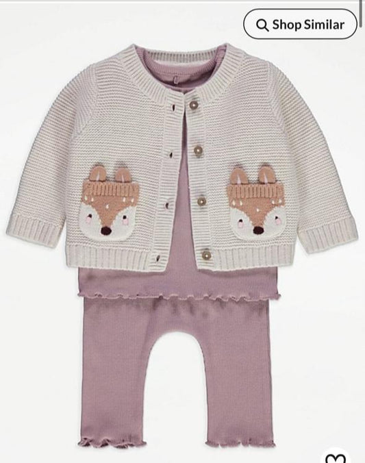 George Fox Cardigan ,Top & Trouser Set