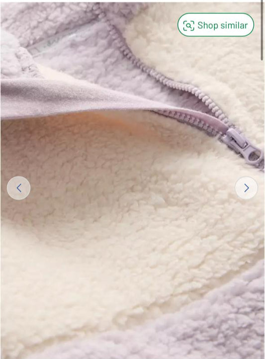 Tu Clothing Lilac Borg Fleece Shirt & Trouser Set