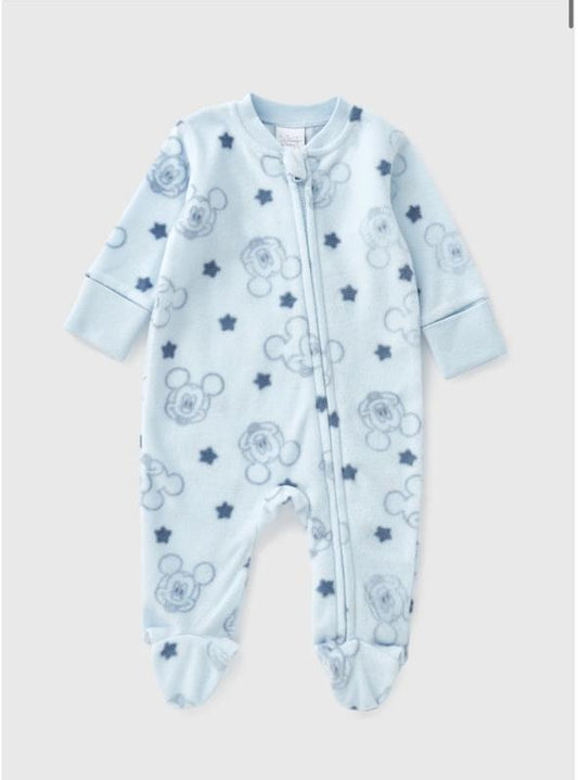 Matalan Mickey Mouse Fleeced Sleepsuit