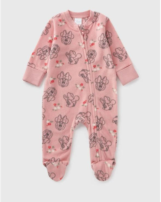 Matalan Minnie Mouse Fleeced Sleepsuit