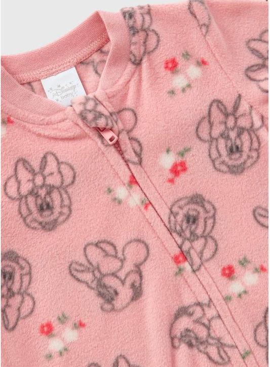 Matalan Minnie Mouse Fleeced Sleepsuit