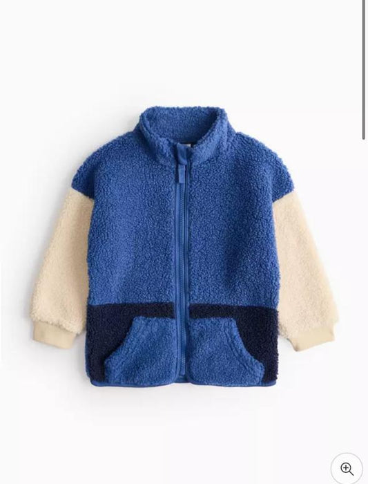 Tu Clothing Block Borg Fleece Jacket