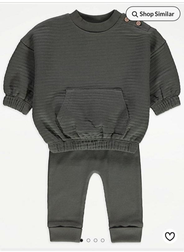George Quilted Sweatshirt & Trouser Set