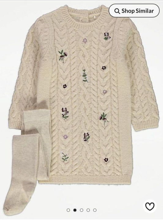George Long Embroidered Sweater with Leggings
