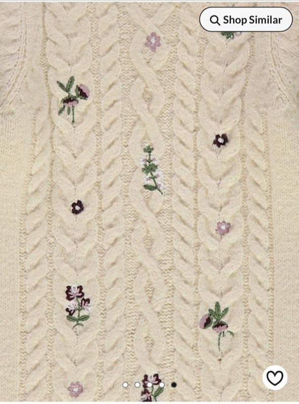 George Long Embroidered Sweater with Leggings