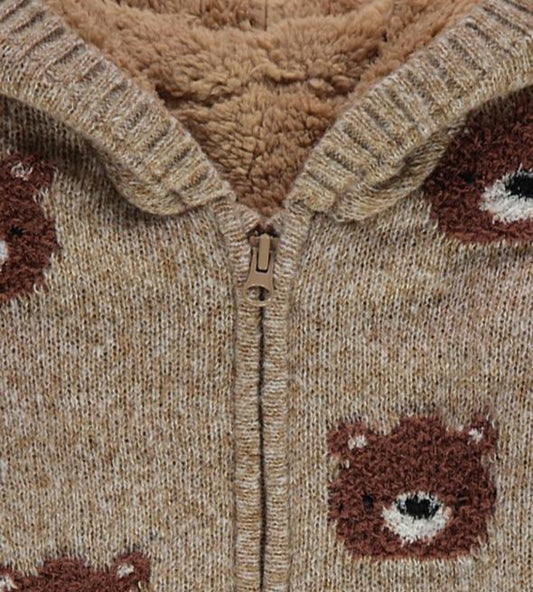 George Bear Knitted Zipped up Cardigan