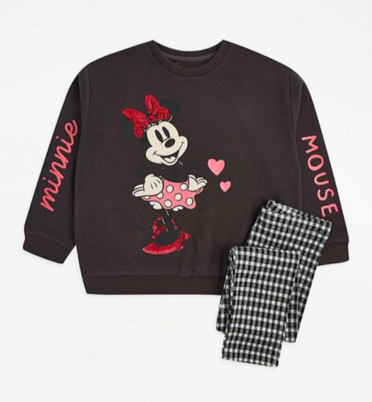 George Disney Minnie Mouse Sweatshirt & Tights Set