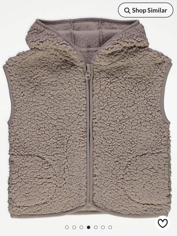George Mocha Fleece Hooded Gilet Sweatshirt & Legging Set