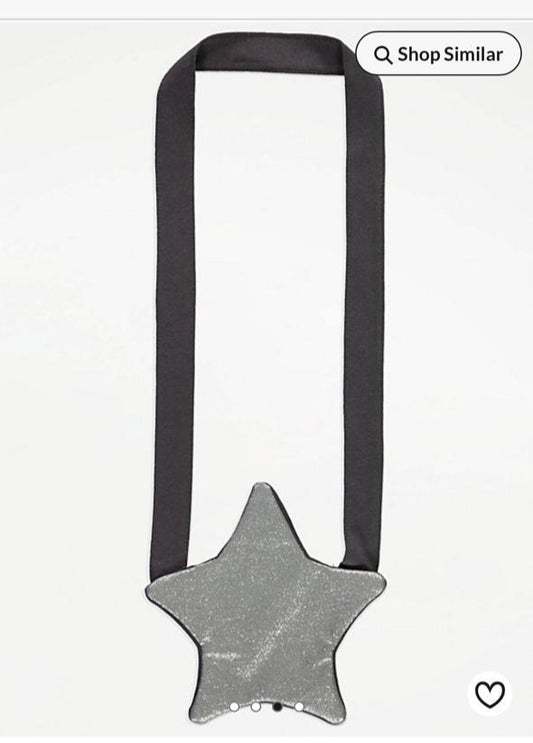 George Charcoal Sequin Star Sweatshirt Dress & Bag Set