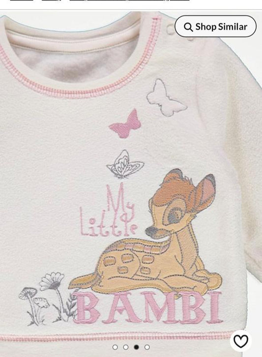 George Bambi Embroidered Fleece Shirt & Trouser Set