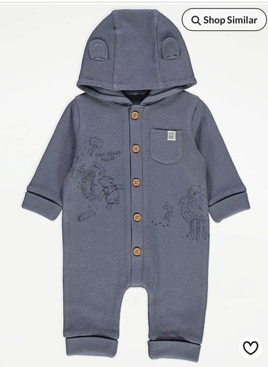 George "Winnie The Pooh" Ribbed Sleepsuit