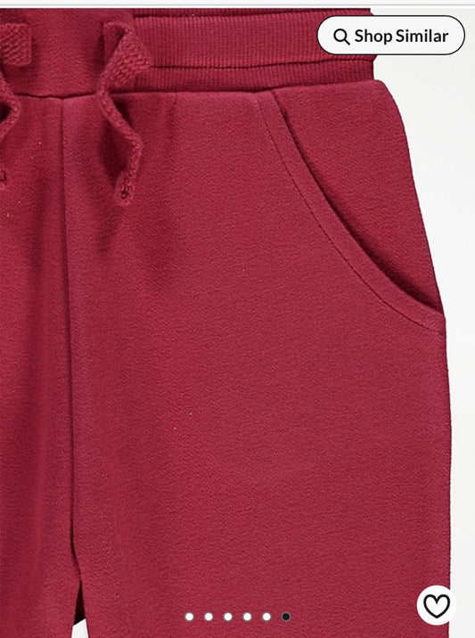 George Burgundy Appliqued Car Sweatshirt & Trouser Set