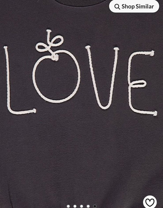 George Charcoal Spotty Love Sweatshirt & Legging Set